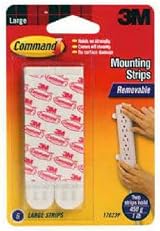 Command Large Adhesive Refill Strips 8 Pack - Damage Free Hanging, Holds 4.4kg