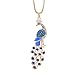 NYKKOLA Women's Fashion Shiny 18K Gold Plated Peacock Pendant Chain Necklace