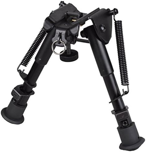 OUPOD Tactical Bipod, Adjustable Handy Spring Return Sniper Hunting Tactical Rifle Bipod,Rubber Feet，Leg Height: 14" - 22"