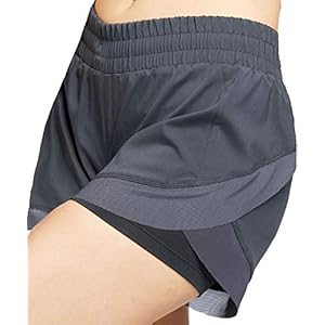 SILIK Womens Sports Running Shorts 2-in-1 Fitnessstudio Trainingsbroek