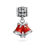 Bling Jewelry Dangling Sterling Silver Christmas Bells Charm Bead Fits Pandora