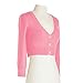 YEMAK Women's Cropped Bolero Cardigan – 3/4 Sleeve V-Neck Basic Classic Casual Button Down Knit Soft Sweater Top (S-4XL)
