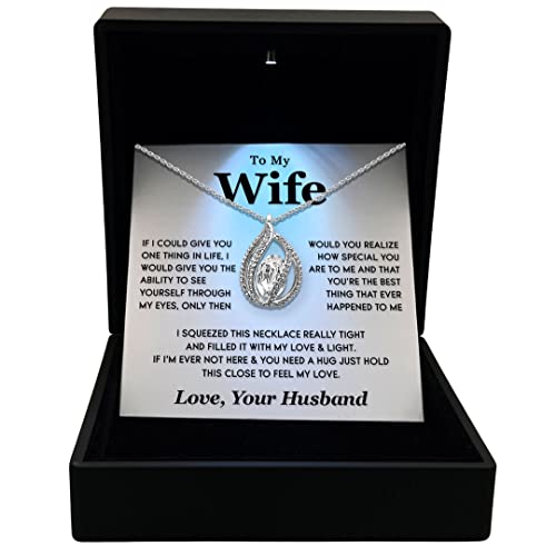 TRYNDI To My Wife Necklace from Husband - Soulmate, Girlfriend, Fiance Gift for Anniversary, Birthday, Christmas, Valentine's Day, Mother's Day - Romantic Wife Christmas Gift ideas