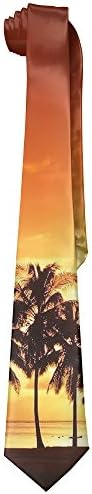 Mushanxiang Coconut Tree In Beach Wallpaper Leisure Simple Men's Skinny Necktie Neck Tie For Wedding Valentine Office Business Party