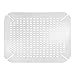 mDesign Adjustable Kitchen Sink Dish Drying Mat/Grid - Soft Plastic Sink Protector - Cushions Sinks, Stemware, Wine Glasses, Mugs, Bowls, Dishes - Quick Draining, Contours to Sink - 2 Pack - Clear