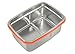 Mighty Hippo RECTANGLE Stainless Steel BENTO Food Container (Size: SMALL) - 2 Compartments (Removable Divider / Leak Proof / Dishwasher Safe / Reusable / Food Safe / Metal / BPA Free / Meal Prep)