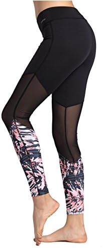 ZOANO Women's Performance Activewear Yoga Leggings with Sleek Contrast Mesh Panels