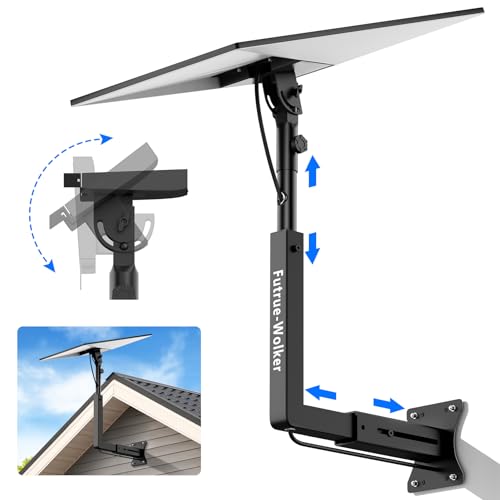 Futrue-Wolker Starlink Mount for Gen 3/Standard 4/4X, Adjustable Starlink Standard 4 Mount Starlink Wall Mount with Gen 3 Pipe Adapter