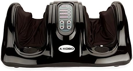 Kobo Kneading Rolling Vibration Heating Foot Massager Personal Health Studio Leg Beautician, Black