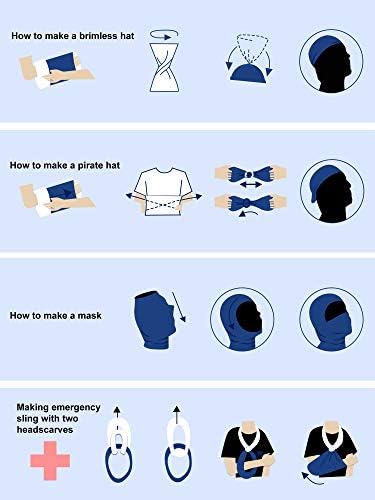 Colorful neck and face scarf with reflective details, suitable for outdoor activities.