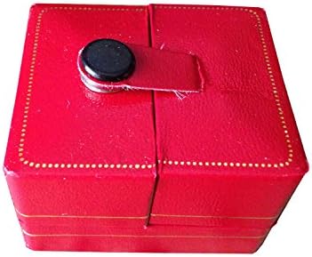3ps Red Leatherette Earring Box Organizer Storage Display Gift