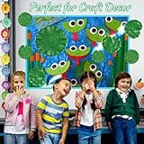 FFWHKON 22Pcs Lily Pad and Plastic Frog Set 12 Frogs 10 Lotus Leaves for Pond view 6