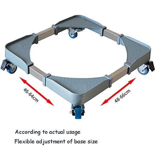 Trolley Appliance, Adjustable Movable for Dryer Washing Machine and Refrigerator Wine Rack,4Brake(Single-Wheel)