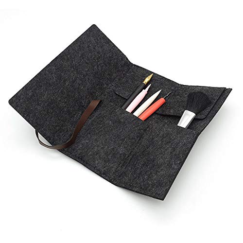 C-pop Scratch Art Tools, 6 PCS Painting Drawing Arts Tools Set, Stylus,Tools Bag, Small Scraper, Black Brush