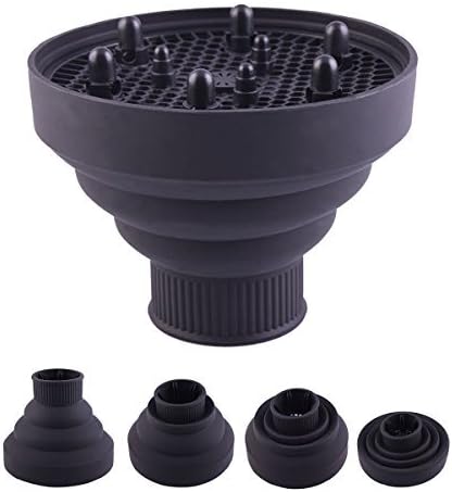 Hairday Collapsible Diffuser Silicone Hair Diffuser Fits Virtually All Dryers Lightweight Great for Home &amp; Travel Distributes Air Evenly to Maintain Curl without Frizz by HairDay Inc