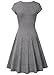 Lotusmile Casual Dress,Womens Elegant Dress A Line Cap Sleeve V Neck X-Large, Dark Grey