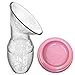 Findbest Silicone Breastfeeding Manual Breast Pump Breast Milk Collector Saver Suction With Lid To Catch Leaking Milk While Nursing, Portable Design