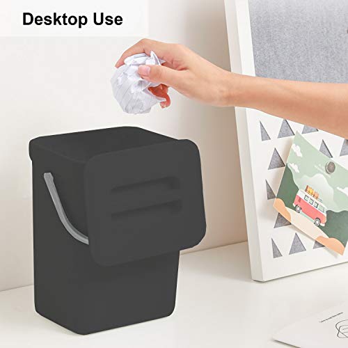 LALASTAR Mini Countertop Trash Can, Compact Waste Basket Garbage Can