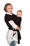 Baby Sling Carrier by AmBaby - Soft and Stretchy Baby Wrap for Newborns, Infants and Toddlers (Black)