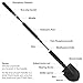 YOUNGDO 14 in 1 Folding Shovel, 63cm Multifunction Military Survival Shovel for Camping, Backpacking, Outdoor, Hiking, Gardening, Trenching and Outdoor Fishing