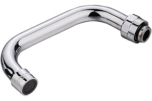 Sepaitek 6" Commercial Kitchen Sink Faucet Spout Replacement, Stainless Steel with Built-In Aerator, 1.8 GPM Flow Rate, Swivel Design, M25×1.25mm Thread, Leak-Proof and Splash-Free