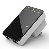 WiFi Repeater, TeckNet 300Mbps Multi-Function Mini Wireless-N Repeater/Router/AP with WPS, 5 Working Mode: Wireless Router, Repeater, AP, Client and Bridge