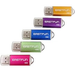 EASTFUN 5Pcs 8GB USB Flash Drive USB 2.0 Flash
