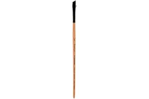 Princeton Catalyst Polytip, Brushes for Acrylic and Oil, Series 6450 Short Handle, Angle Shader, Size 1/4 Inch