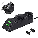 PS4 Controller Charger Wireless PS4 Charging Station Dock for Playstation4 / PS4 / PS4 Slim / PS4 Pro with 2 Micro USB Charging Dongles