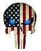 Punisher Blue Eyed American Flag Vinyl Cut Decal Sticker | Cars Trucks Vans Walls Laptop|5.5 In|KCD443