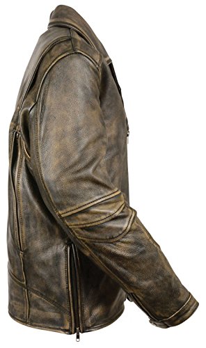 MEN'S MOTORCYCLE BELTLESS DISTRESSED