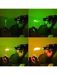 Jemine   Juego de 2 rifles tácticos verdes para caza, láser, proyector de bolígrafos de Demo, para viaje, al aire libre, linterna LED, interactivo, juguete láser, divertido