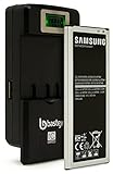 Samsung Note 4 OEM Original Standard Li-ion Battery 3220mAh for Galaxy Note 4 - Non-Retail Packaging - Black/Silver (Certified Refurbished) plus One (1) Bastex External Dock LCD Battery Charger