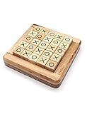 Wooden Board Games Tic Tac Toe in Pushing Me XO Fun
