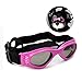 Petleso Pet Goggles , Stylish Dog Sunglasses for UV Stop Waterproof Windproof Anti-fog Eye Protection - Pink