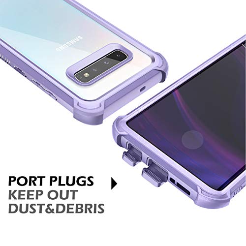 Dexnor Galaxy S10 Case with Builtin Screen Protector Clear Rugged Full
