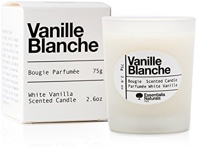 Home Candle - Scented Vanilla Luxury White Candle - Natural Soy Candle - Made in France by Master Perfumers in Grasse by Essentialia Naturals