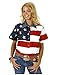 Roper Women's Short Sleeve American Flag Shirt - 03-051-0185-0101 Re