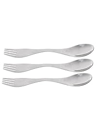 Cosmos 3 unidades Sporks de acero inoxidable para