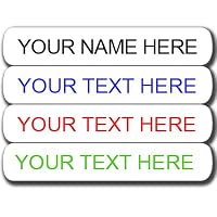 Iron On Clothing Labels - White - Qty 120 - Personalized with Your Name! Your Choice of Ink Color.