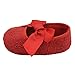 DZT1968® Baby Girl Soft Sole Bowknot Shoes Prewalker Sneakers (0~6 Months, Red)