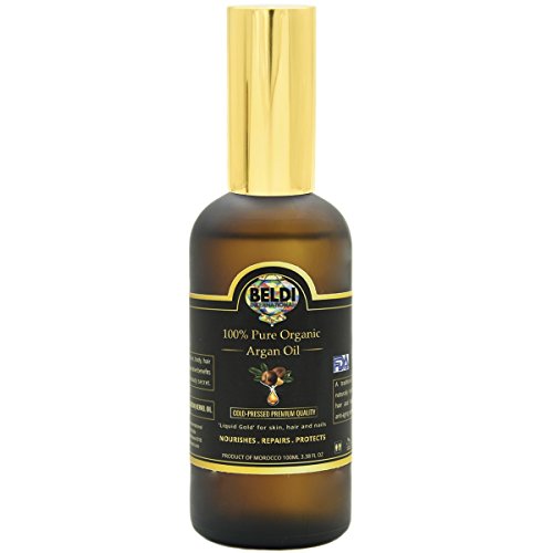 Beldi-100-pure-organic-Argan-Oil-cold-pressed-UV-bottle-gold-pump-spray-nourishes-face-body-hair-nails-rejuvenate-skin-reduce-blemishes-wrinkles-with-anti-aging-antioxidants-to-prevent-skin-damage