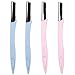 Uharbour Stainless Steel Eyebrow Razor and Shaper for Men and Women,Grooming Shavers(Pack of 4pcs)