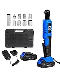 Llave de carraca inalámbrica de 3 8 pulgadas, probador de 12 V con 4 enchufes, 2000 mAh batería de iones de litio, 1 hora de carga rápida