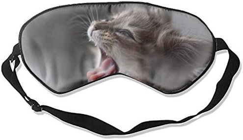 Sleep Mask Lightweight and Comfortable, Super Soft, Adjustable 3D Contoured Eye Masks for Sleeping, Shift Work, Naps, Night Blindfold-Kitten