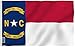 Anley Fly Breeze 3x5 Foot North Carolina State Polyester Flag - Vivid Color and UV Fade Resistant - Canvas Header and Double Stitched - North Carolina NC Flags with Brass Grommets 3 X 5 Ft