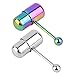 Vibrating Tongue Ring Stainless Steel Body Jewelry Piercing Barbell Clear Tongue Stud Bars 1 Piece