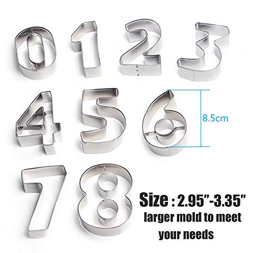 Cookie Cutter, Large Numbers Cookie Cutter Set, Letters Numbers Cookie