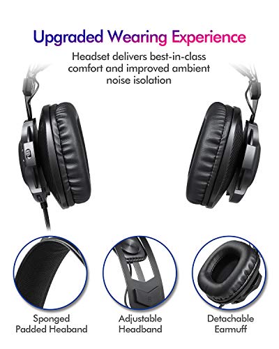 image for [New Version] EasySMX Xbox One Headset with Automatic Cycling RGB LED 