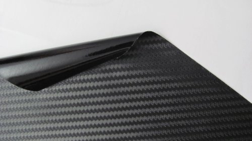 240" X 60" (20' X 5' FT) Black Carbon Fiber Vinyl Car Wrap Film